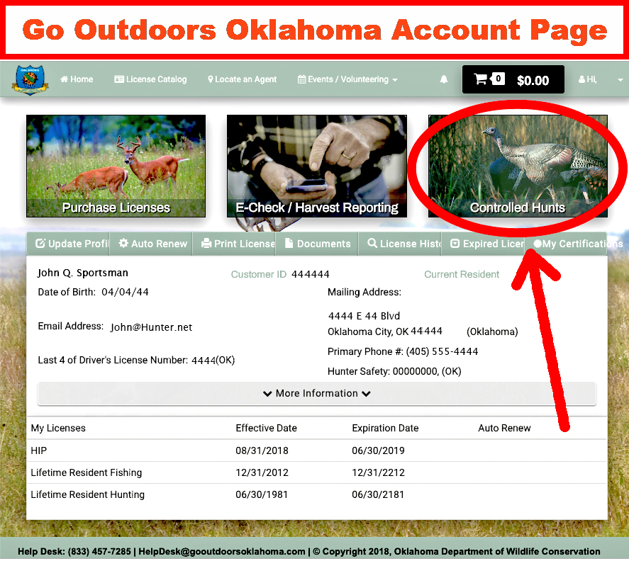 Apply for Controlled Hunts Via Go Outdoors Oklahoma Account Oklahoma